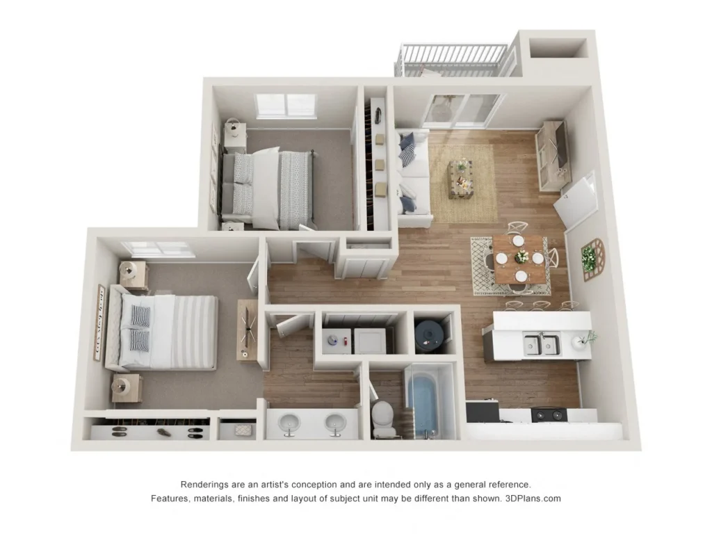 2BR/1BA – B